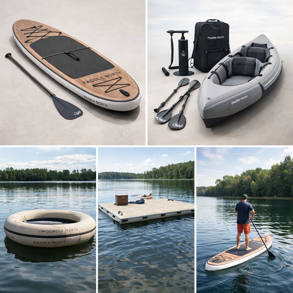 Paddle North Premium Water Gear Inflatable Paddle Boards Kayaks and Floating Docks for Outdoor Adventure