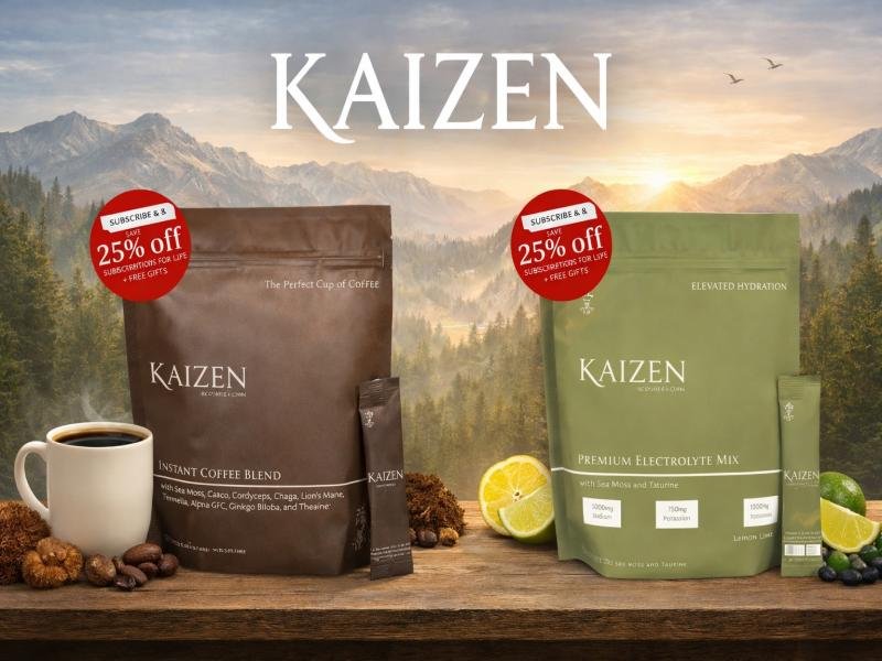Kaizen Functional Wellness Brand Hydration Coffee Electrolytes Clean Energy Daily Performance