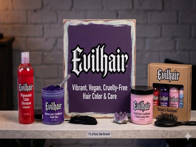 Evilhair Color Conditioner and Vegan Hair Dye. Best Semi Permanent Hair Color for Vibrant Hair Transformation